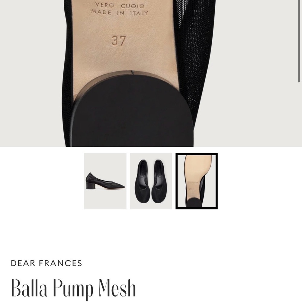 Dear Frances Black Mesh Heels